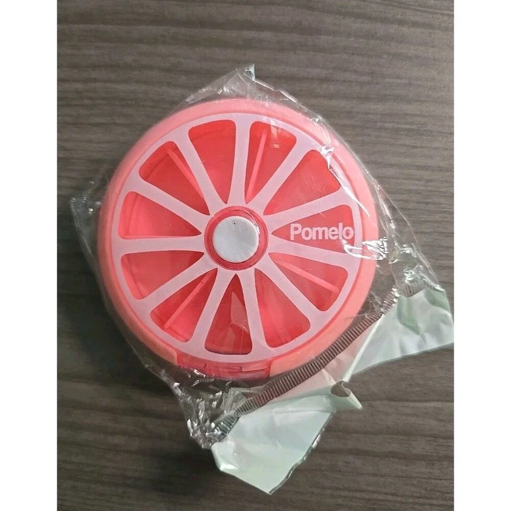 3 Pack Color Mini Pill Box Rotary Pill Box Fruit Shaped Plastic Pill Box - Picture 6 of 7